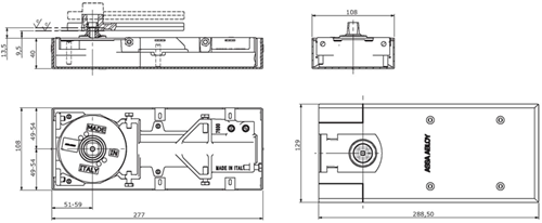 Afbeelding laden in galerijviewer, Assa abloy dc450 cam-motion vloerveer en 4 | 90 graden vastzetting | max. deurgewicht 120kg | 130-15 ° - a000308388