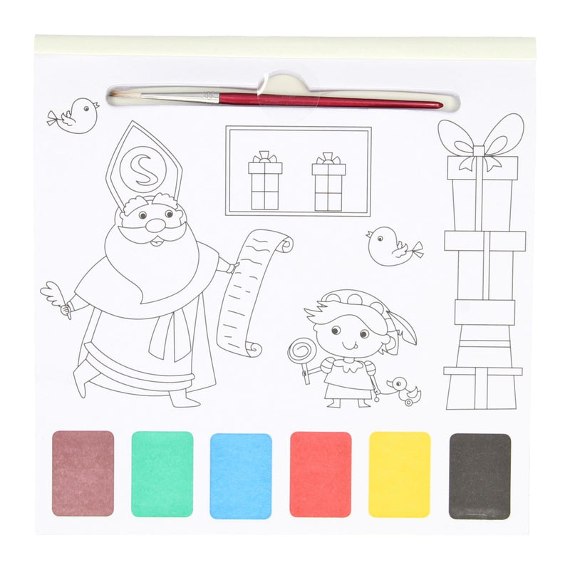 Afbeelding laden in galerijviewer, Waterverf Kleurblok Sinterklaas