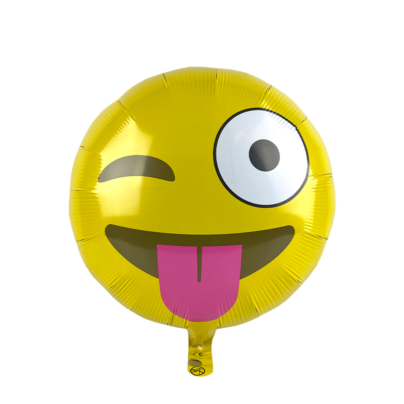 Afbeelding laden in galerijviewer, Ballon folie emoji winking ø46cm