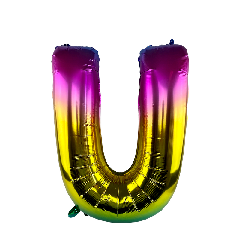 Afbeelding laden in galerijviewer, Ballon folie letter u rainbow 86cm