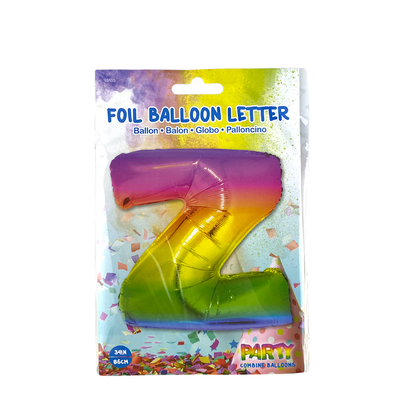 Afbeelding laden in galerijviewer, Ballon folie letter z rainbow 86cm