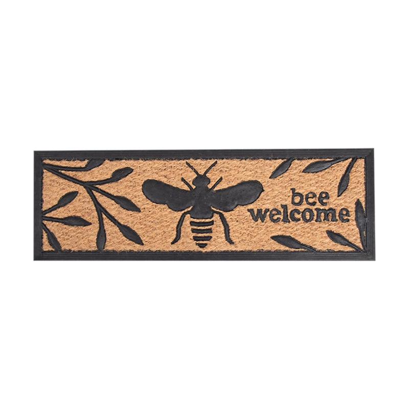 Afbeelding laden in galerijviewer, Esschert design deurmat bijenprint rubber kokos 25x75,5cm
