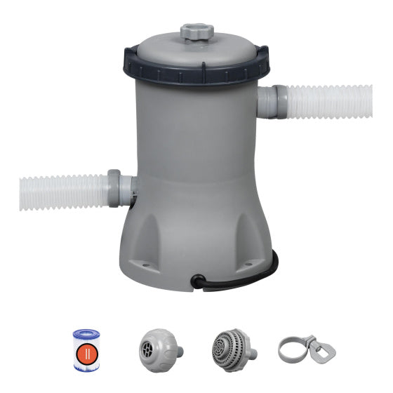 Afbeelding laden in galerijviewer, Bestway Cartridgefilterpomp 2,0 m³ u 12V Grijs