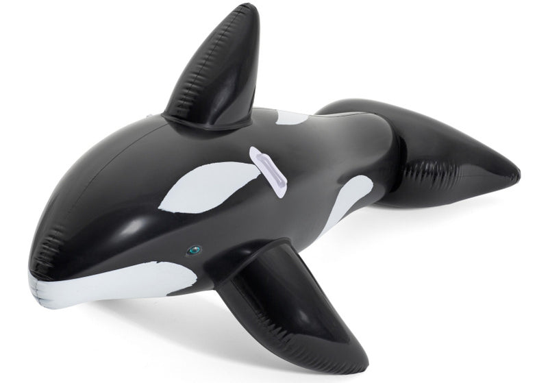 Afbeelding laden in galerijviewer, Bestway Opblaasbare speelgoed orka 183 cm zwart wit