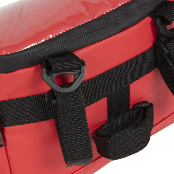 Afbeelding laden in galerijviewer, Bike carbon waterafstotende stuurtas met schouderhengsel 5l rood