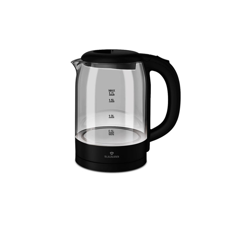 Afbeelding laden in galerijviewer, Blaumann black silver collection elektrische waterkoker 1,7l 2200w