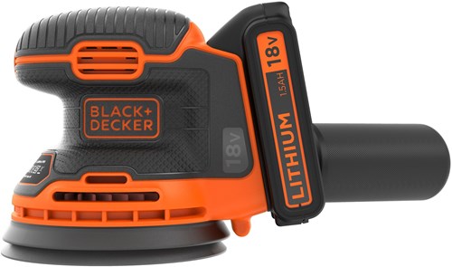 Afbeelding laden in galerijviewer, Black+decker bdcros18 18v accu excentrische schuurmachine (zwart oranje, opbergtas, oplader en accu inbegrepen)