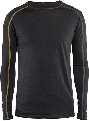 Afbeelding laden in galerijviewer, Blåkläder merino xlight onderhemd lange mouw 479917349835 | donkergrijs geel | maat 4xl - 7330509545522