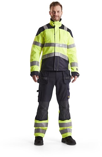 Afbeelding laden in galerijviewer, Blåkläder multinorm werkbroek inherent 14891512 | marine high vis geel | maat 48 - 7330509627334
