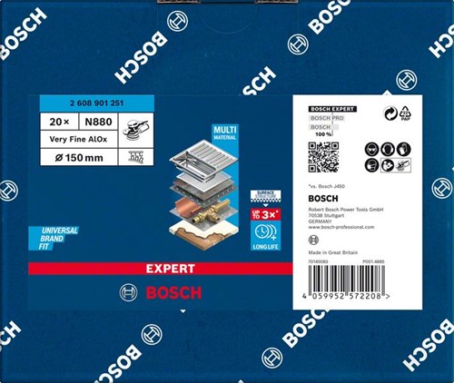 Afbeelding laden in galerijviewer, Bosch accessoires expert n880 vliesschijf voor excenterschuurmachines 150 mm, zeer fijn a - 1 stuk(s) - 2608901251