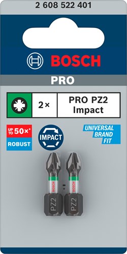 Afbeelding laden in galerijviewer, Bosch accessoires impact control bit | pz2 | 25mm | 2 stuks - 2608522401