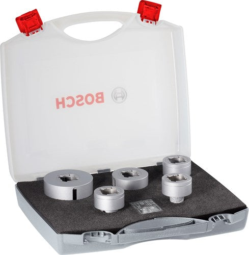 Afbeelding laden in galerijviewer, Bosch accessoires x-lock diamantboorset ? 25,35,51,68 mm + ? 20mm diamantfreesboor - 1 stuk(s) - 2608599037