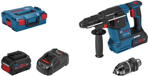 Afbeelding laden in galerijviewer, Bosch blauw gbh 18v-26 f | accuboorhamer | sds plus | met boorhouder | 2x procore18v 5.5ah - 061191000f