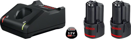 Afbeelding laden in galerijviewer, Bosch blauw bosch professional starterset 2x gba 12v accu 3.0ah + snellader gal 12v-40 - 1600a019rd