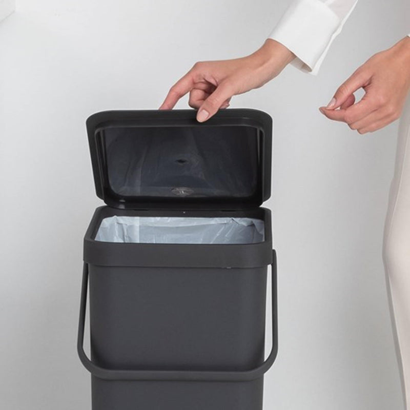 Afbeelding laden in galerijviewer, Brabantia sort go afvalemmer 40l grijs