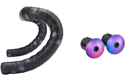 Afbeelding laden in galerijviewer, Supacaz - super sticky kush galaxy stuurlint zwart oil slick