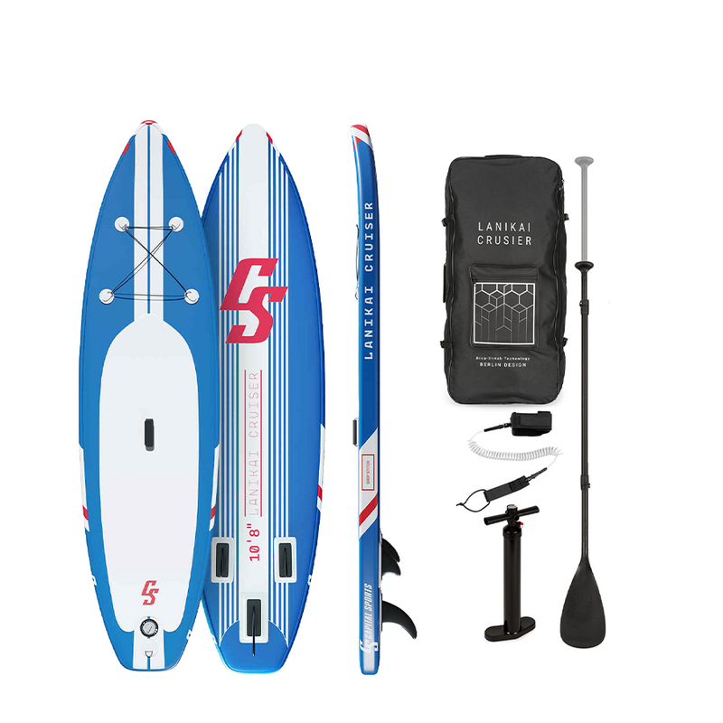 Afbeelding laden in galerijviewer, Abi capital sports sup board lanikai cruiser 10'8 blue stripes