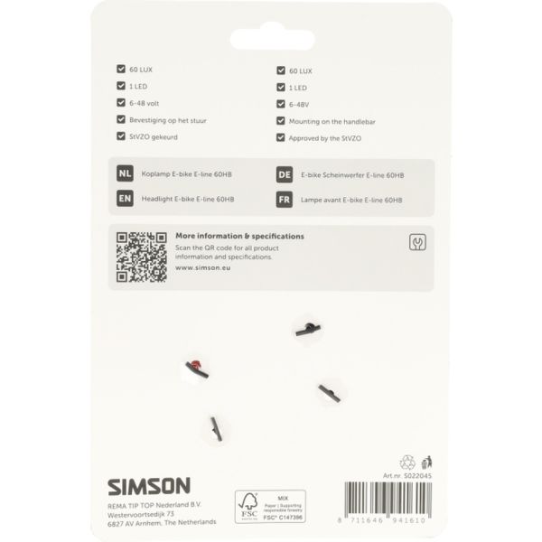 Afbeelding laden in galerijviewer, Simson koplamp aurora e-line 60hb