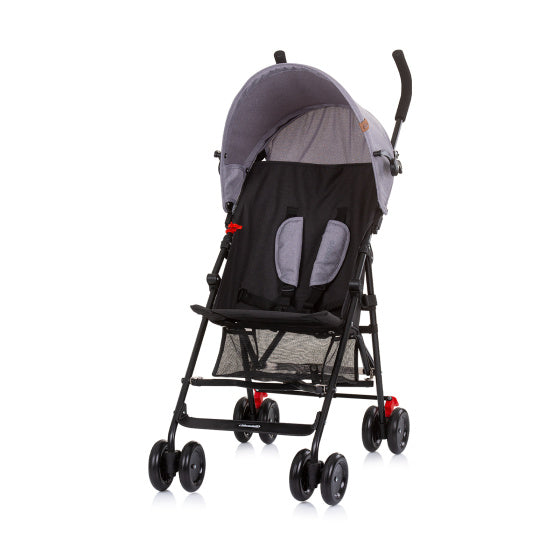 Afbeelding laden in galerijviewer, Chipolino amaya opvouwbare plooibuggy reisbuggy linen grijs zwart