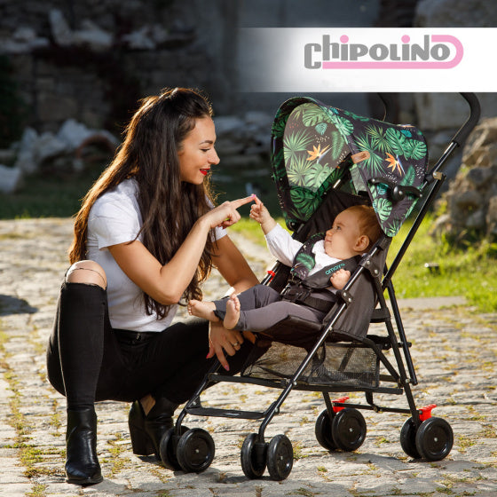 Afbeelding laden in galerijviewer, Chipolino amaya opvouwbare plooibuggy reisbuggy groen zwart
