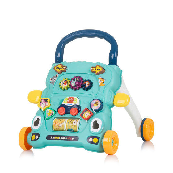 Afbeelding laden in galerijviewer, Chipolino funny animals loopwagen met speelauto muziek blauw