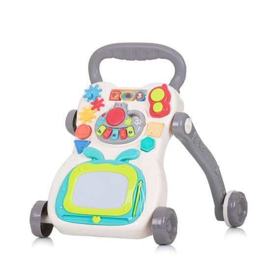 Afbeelding laden in galerijviewer, Chipolino Funny Game Loopwagen met Piano, Telefoon Tekenbord Grijs