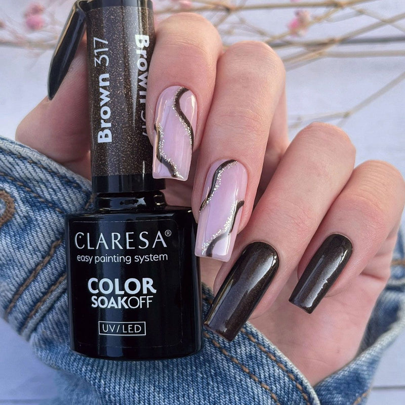 Afbeelding laden in galerijviewer, Claresa uv led gellak 5ml brown 317 warm feelings