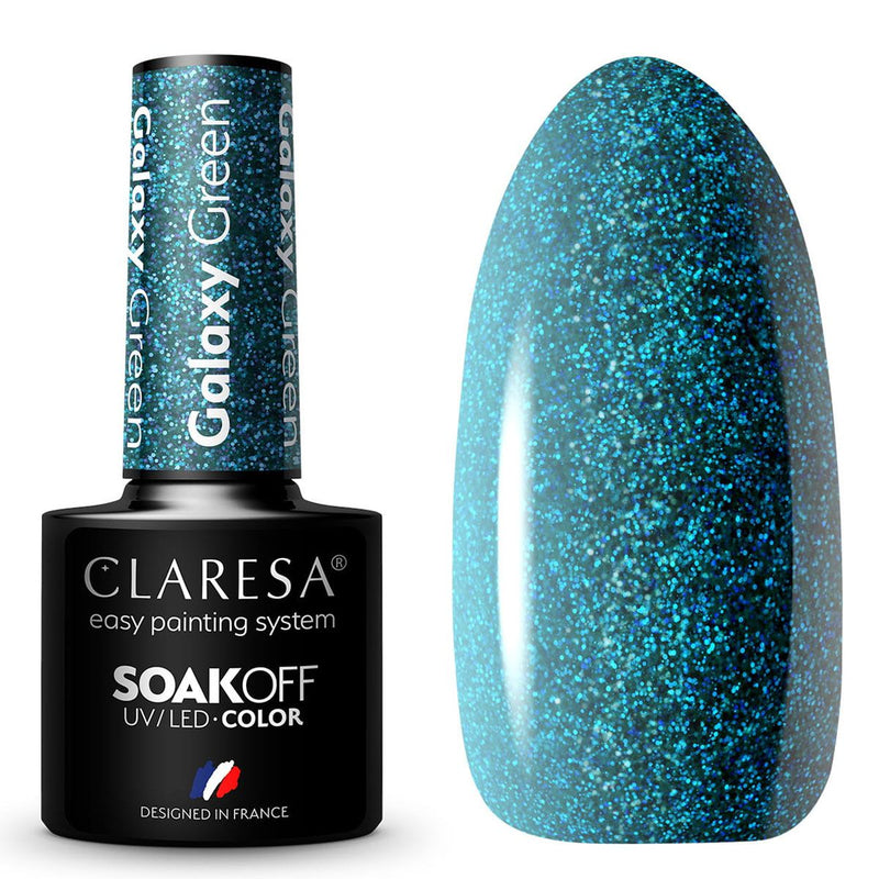 Afbeelding laden in galerijviewer, Claresa uv led gellak 5ml galaxy green