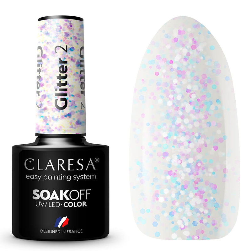 Afbeelding laden in galerijviewer, Claresa uv led gellak 5ml glitter 2