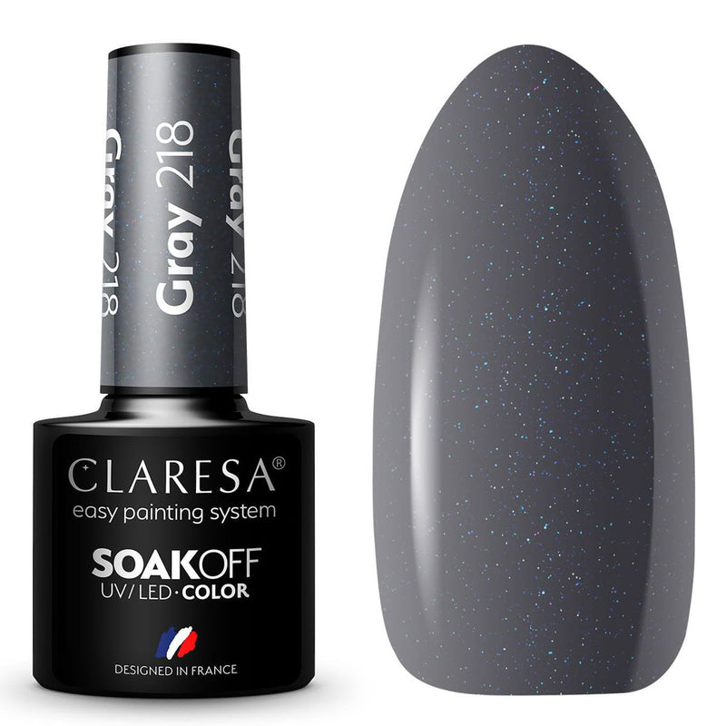 Afbeelding laden in galerijviewer, Claresa uv led gellak 5ml gray 218 quiet forest