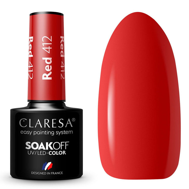Afbeelding laden in galerijviewer, Claresa uv led gellak 5ml red 412 take me to the river