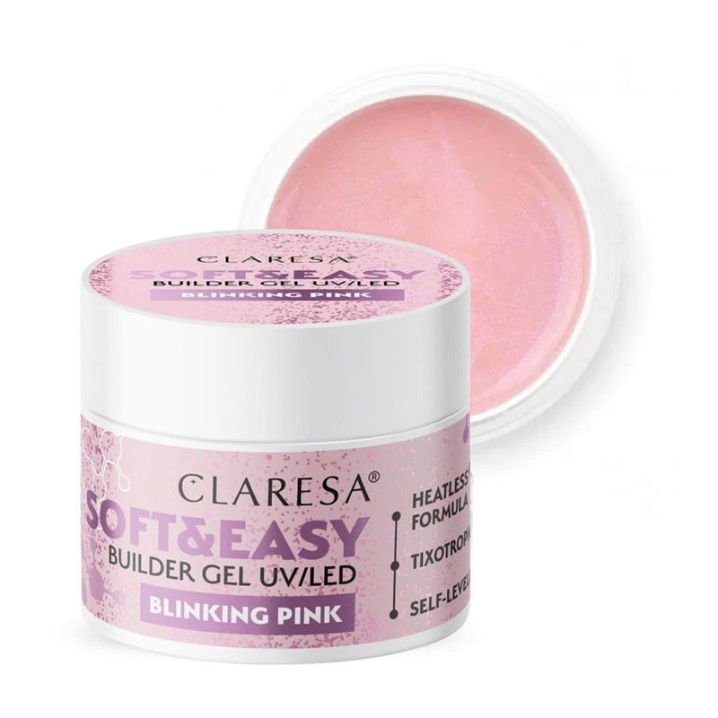 Afbeelding laden in galerijviewer, Claresa keratine soft easy builder gel blinking pink 90gr.
