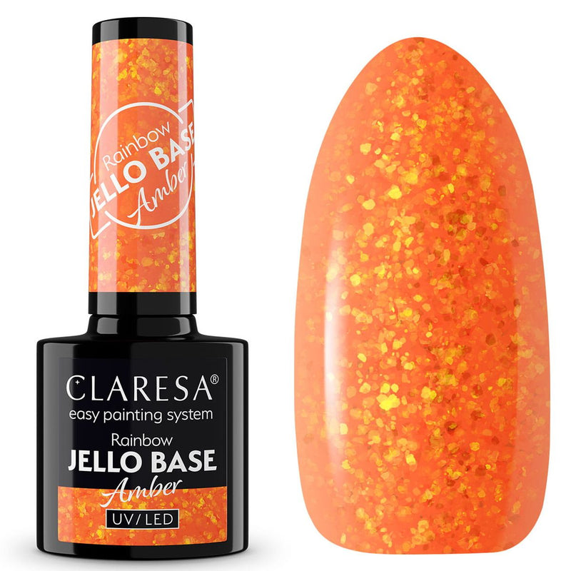 Afbeelding laden in galerijviewer, Claresa rainbow jello base coat amber 5ml