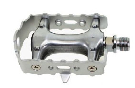 Afbeelding laden in galerijviewer, Components Platformpedaal MTB Aluminium 9 16 Inch zilver set