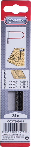 Afbeelding laden in galerijviewer, Connex figuurzaagblad zarsa mix hout (24s) - coxt806015