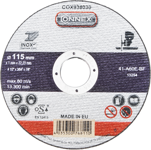Afbeelding laden in galerijviewer, Connex slijpschijf rvs 115mm - cox938030