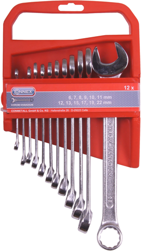 Afbeelding laden in galerijviewer, Connex set steek-ringsleutels 12dlg 6-22mm - cox539612