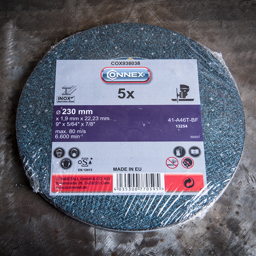 Afbeelding laden in galerijviewer, Connex set 5x slijpschijf rvs 230mm - cox938038