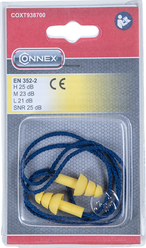 Afbeelding laden in galerijviewer, Connex oordoppen silicone + koord 25db 2st - coxt938700