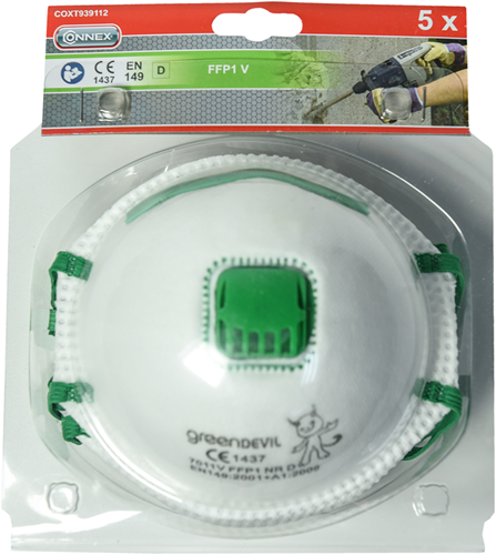 Afbeelding laden in galerijviewer, Connex stofmasker ffp1v en149 5st - coxt939112