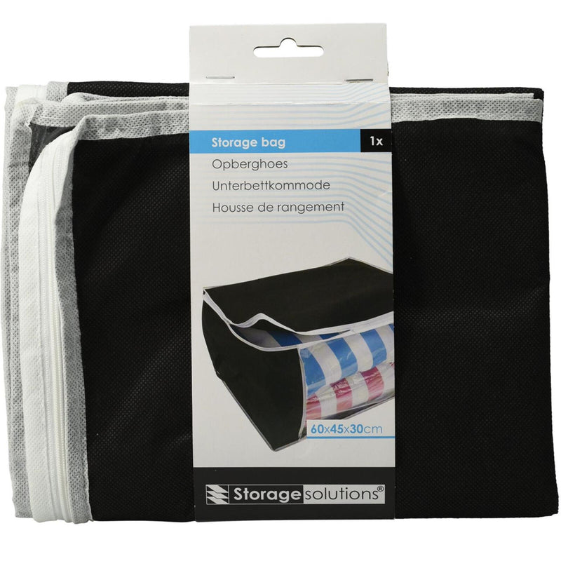Afbeelding laden in galerijviewer, Storage solutions opberghoes zwart 60x30x45cm