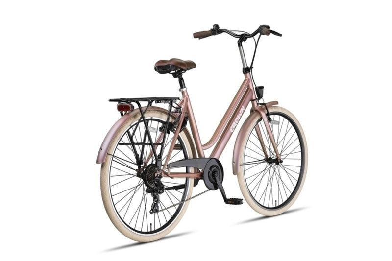 Afbeelding laden in galerijviewer, Crown new york 28 inch 53 cm dames 7v v-brakes roze
