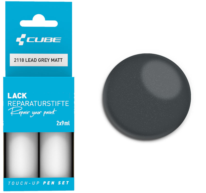 Afbeelding laden in galerijviewer, Cube touch-up pen set lead grey matt