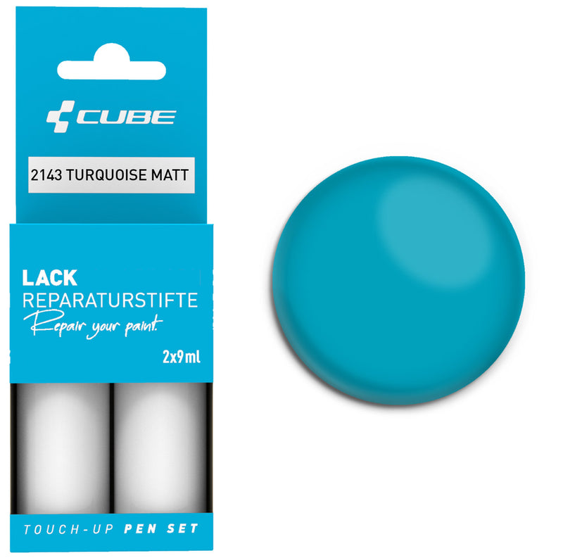 Afbeelding laden in galerijviewer, Cube touch-up pen set turquoise matt