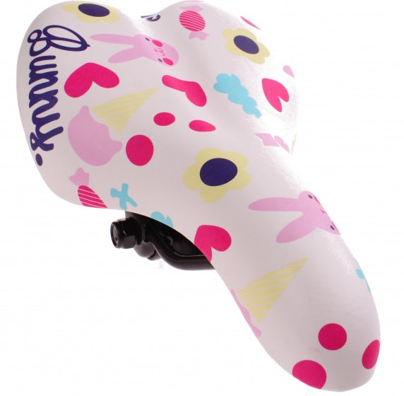 Afbeelding laden in galerijviewer, Cycletech bunny zadel kinderfiets wit 22 x 14 cm