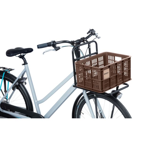 Afbeelding laden in galerijviewer, Basil fietskrat S - klein - 17.5 liter - bruin