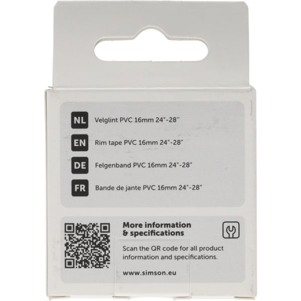 Afbeelding laden in galerijviewer, Simson velglint 24i -28i 16mm breed pvc