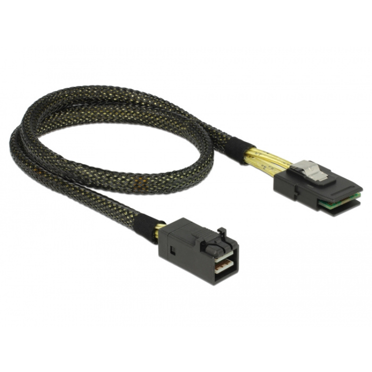 Afbeelding laden in galerijviewer, Delock mini sas hd sff-8643 > mini sas sff-8087, 0,5m kabel (zwart, 83388)