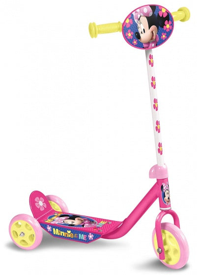 Afbeelding laden in galerijviewer, Minnie Mouse 3-wiel kinderstep voetrem meisjes roze geel
