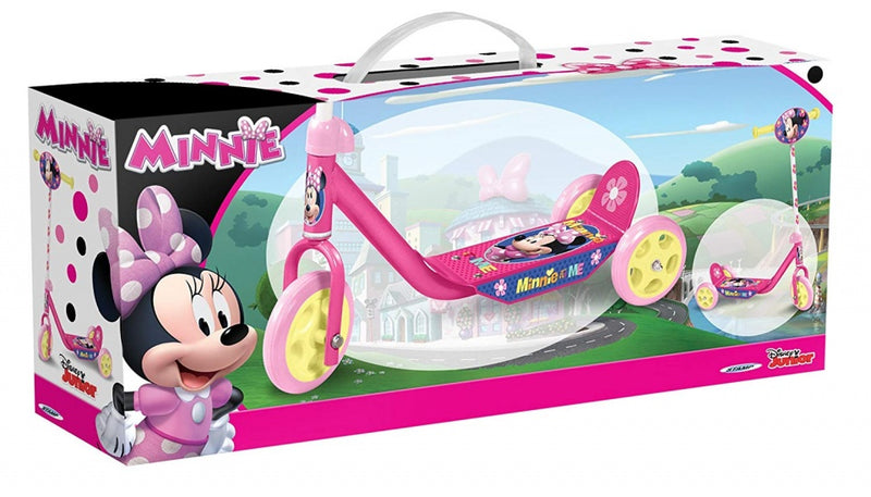 Afbeelding laden in galerijviewer, Minnie Mouse 3-wiel kinderstep voetrem meisjes roze geel